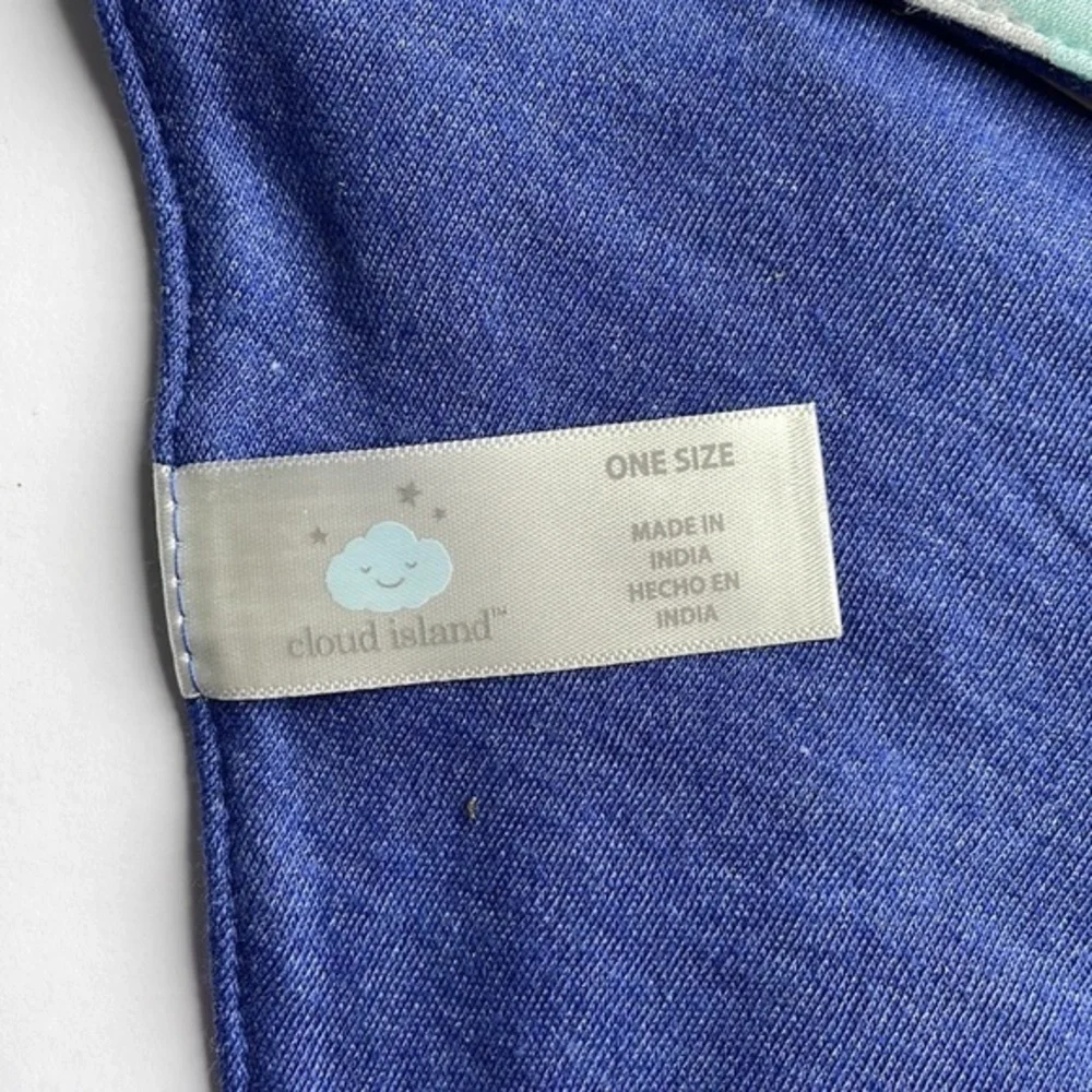 Bandana Bibs Cloud Island Dark and Light Blue Baby Infant - 4‎ bibs